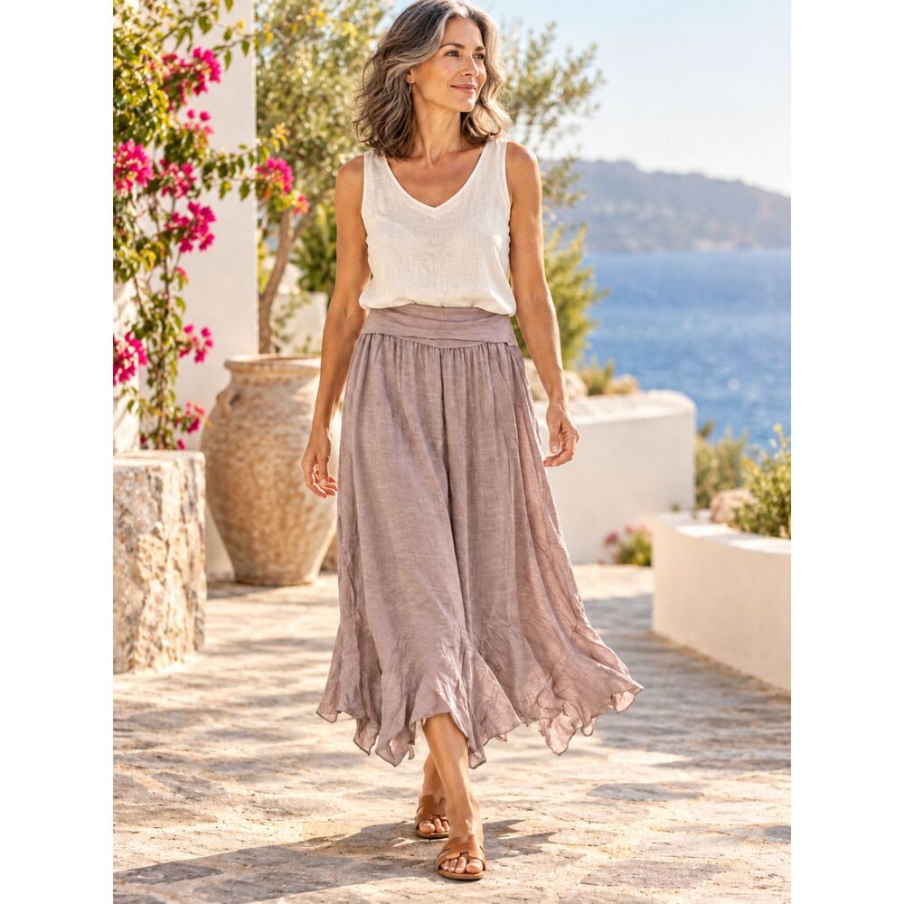 Apt. 9 Tan Asymmetrical Scarf Skirt